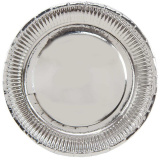 1502-3779 Тарелка фольгирован серебряная 23см 6штG