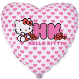 3202-3330 Ф 18" Котенок Китти с сердцами Hello Kitty