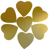 3501-3306 Конфетти сердца золото 1,5см 500гр
