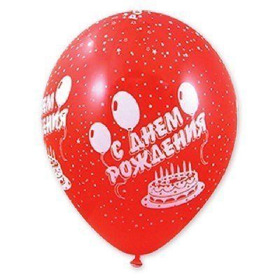 1103-0272 B105 З Днем народження Торт з кульками 30 см