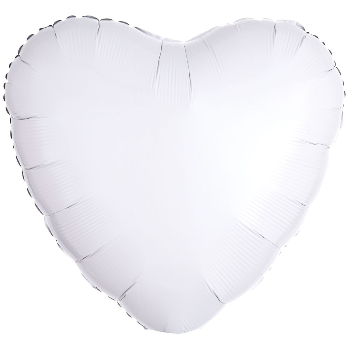 1204-0041 А Б/М Серце 18" Пастель біле White S15