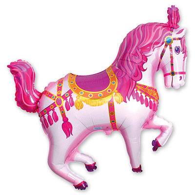 1206-0542 Ф М/ФИГУРА/3 Лошадь цирковая розовая/FM