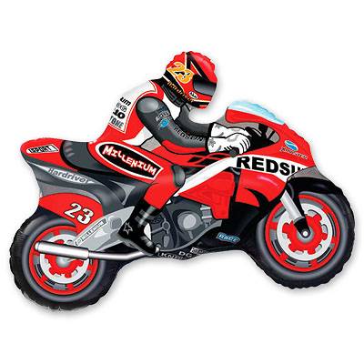 1207-0830 Ф Мотоцикліст червоний