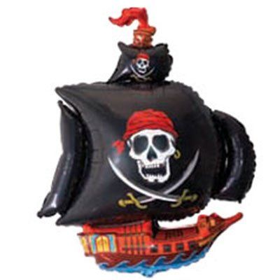 1207-1043 Ф ФИГУРА/11 Корабль пиратский черный