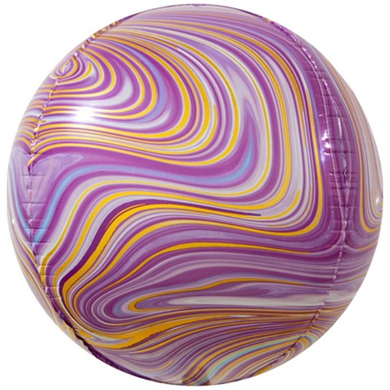 1209-0320 К 3D СФЕРА Б/РИС 15" Мрамор Purple