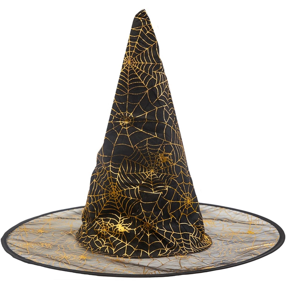 1501-5158 Шляпа ведьмы Паутина черная 45см/G