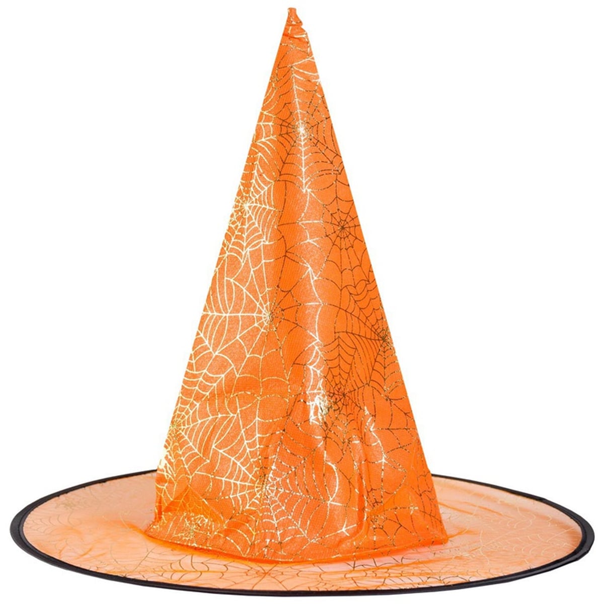 1501-5159 Шляпа ведьмы Паутина оранжевая 45см/G