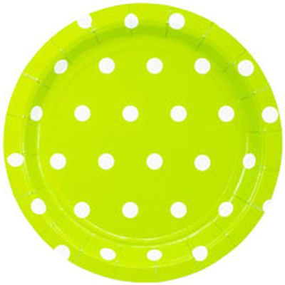 1502-3917 G Тарілки Горошок світло-зелений 17 см 6 шт