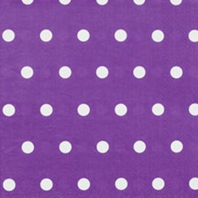 1502-3932 Салфетка Горошек фиолетовая 33см 12шт/G