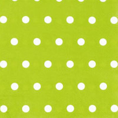 1502-3935 G Серветки Горошок світло-зелений 33 см 12 шт