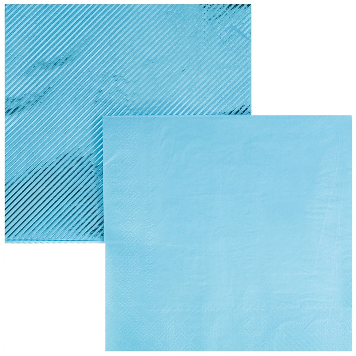 1502-4883 Салфетка фольг голубая 33см 6шт/G