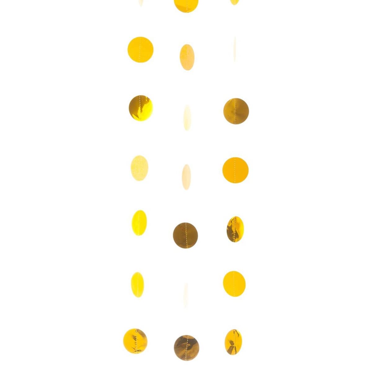 1505-1171 Гирлянда Круги желтый Yellow S блеск 2,1м 6шт/A