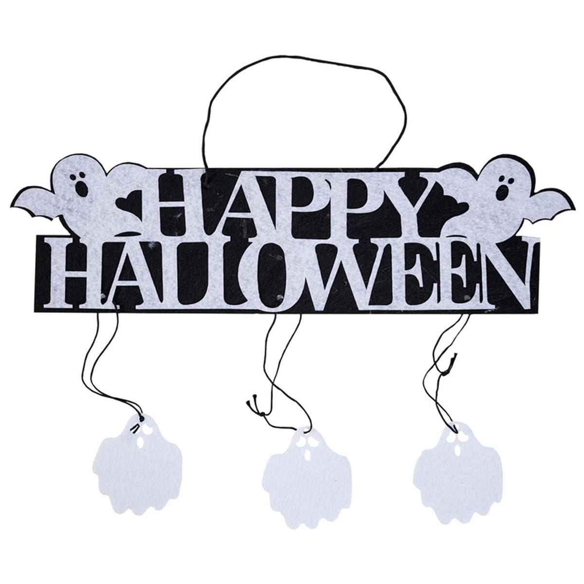1505-2062 G HLW Банер Happy Halloween Привид фетр