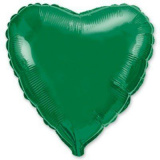 1204-0083 Ф Б/М Серце 18" Металік зелене