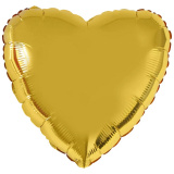 1204-0124 Ф Б/М Серце 32" Металік золотисте
