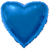 1204-0170 Ф Б/М Серце 9" Металік блакитне