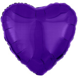 1204-0182 А Б/М Серце 18" Металік фіолетове Purple S15