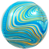 1209-0317 К Сфера Б/М 15" Мармур блакитна 3D