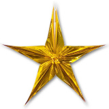 1501-4261 Фигура Звезда фольгирован золото 30см/G