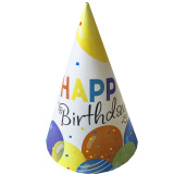 1501-6055 Ковпак "Happy Birthday" кульки 6 шт
