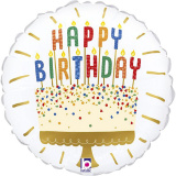 3201-0111 Г 9" Торт со свечами Happy birthday