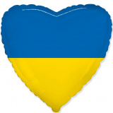 3202-3154 Ф 18" Серце Український прапор