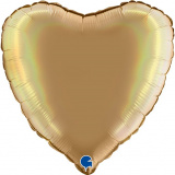 3205-0082 Г Б/Мал 18" Серце платинове шампанське Platinum Champagne ПАК