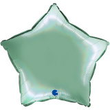 3205-0123 Г Б/М Зірка 18" Блиск Платина тіффані Holographic Platinum Tiffany ПАК