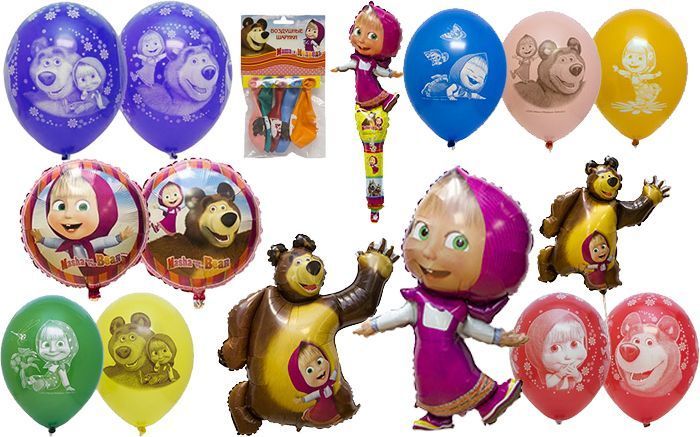 воздушные шарики Маша и Медведь