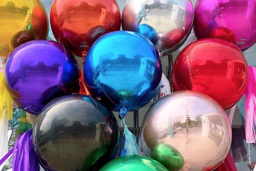разноцветные воздушные шары сферы