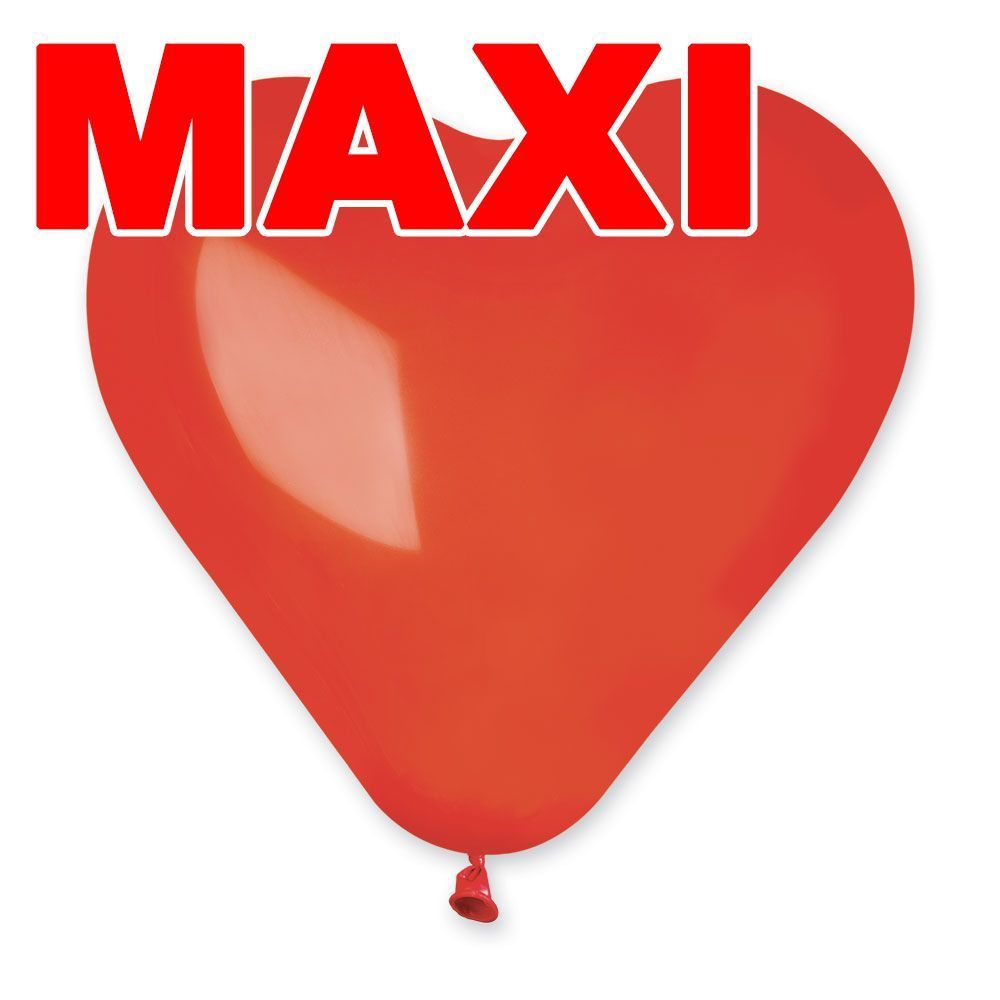 1105-3016 І Серце 10"/45 Пастель червоне Red MAXI 500 шт