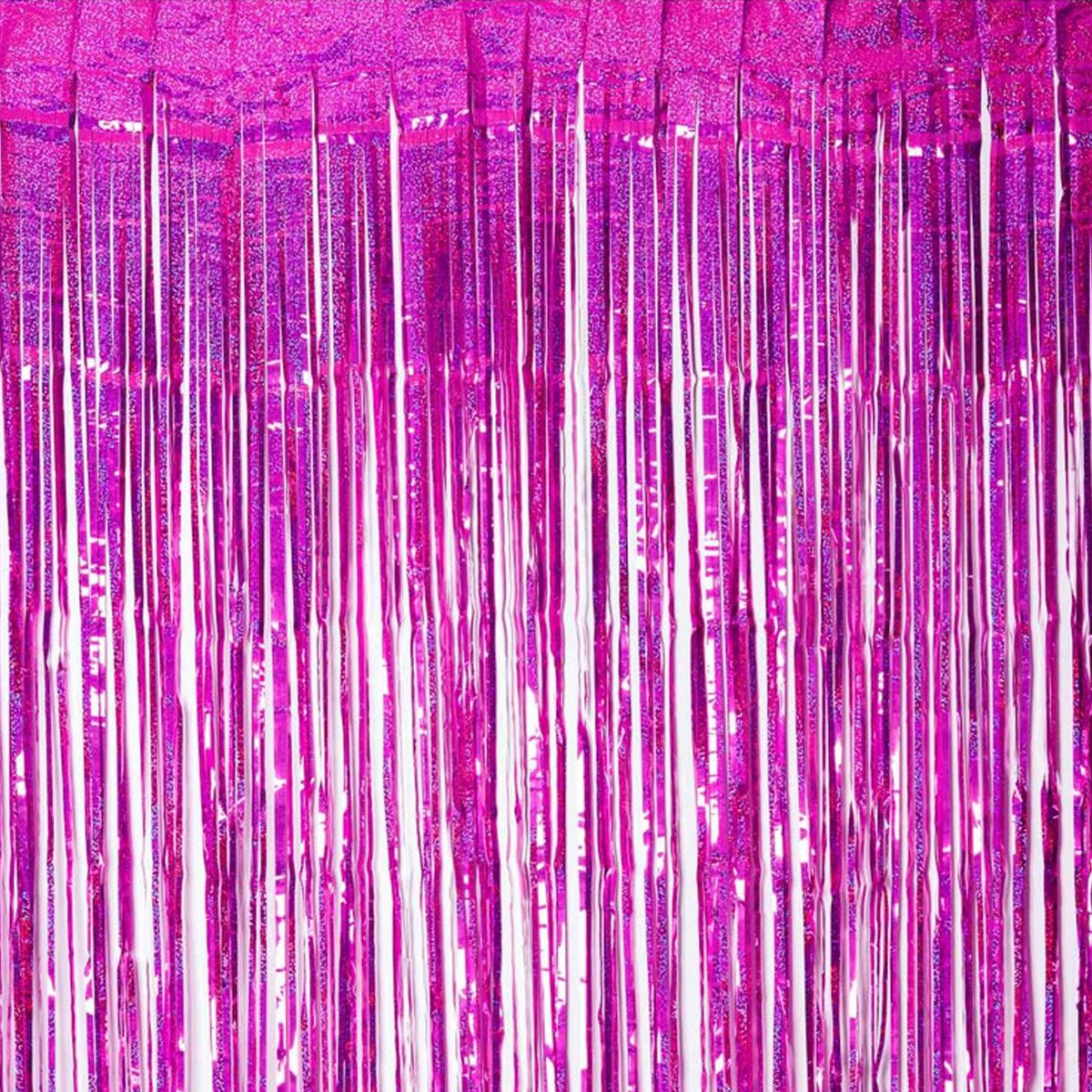 1501-6019 G Завіса яскраво-рожева Голографія 100х200 см