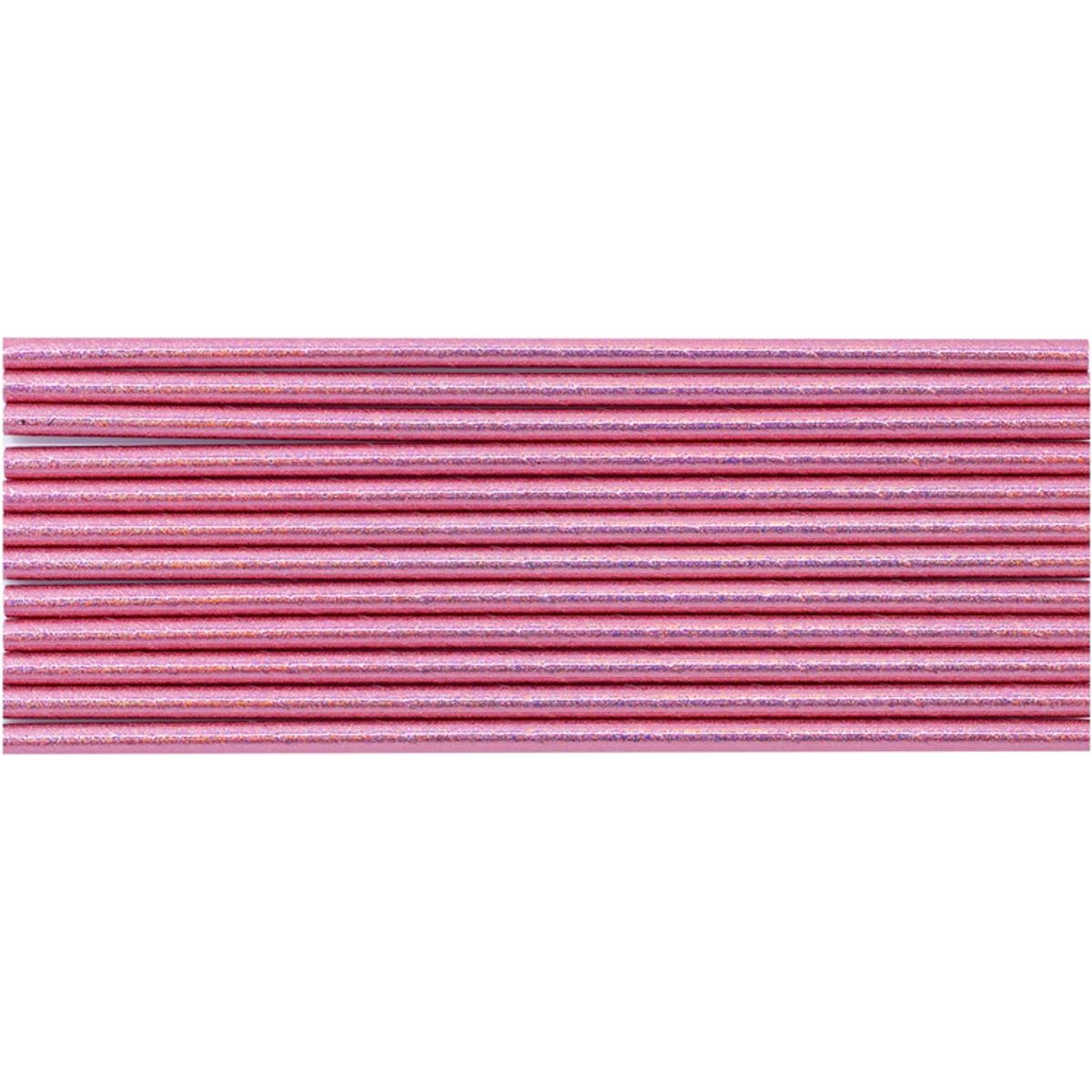 1502-4090 G Трубочки д/коктейля рожеві голографія 12 шт