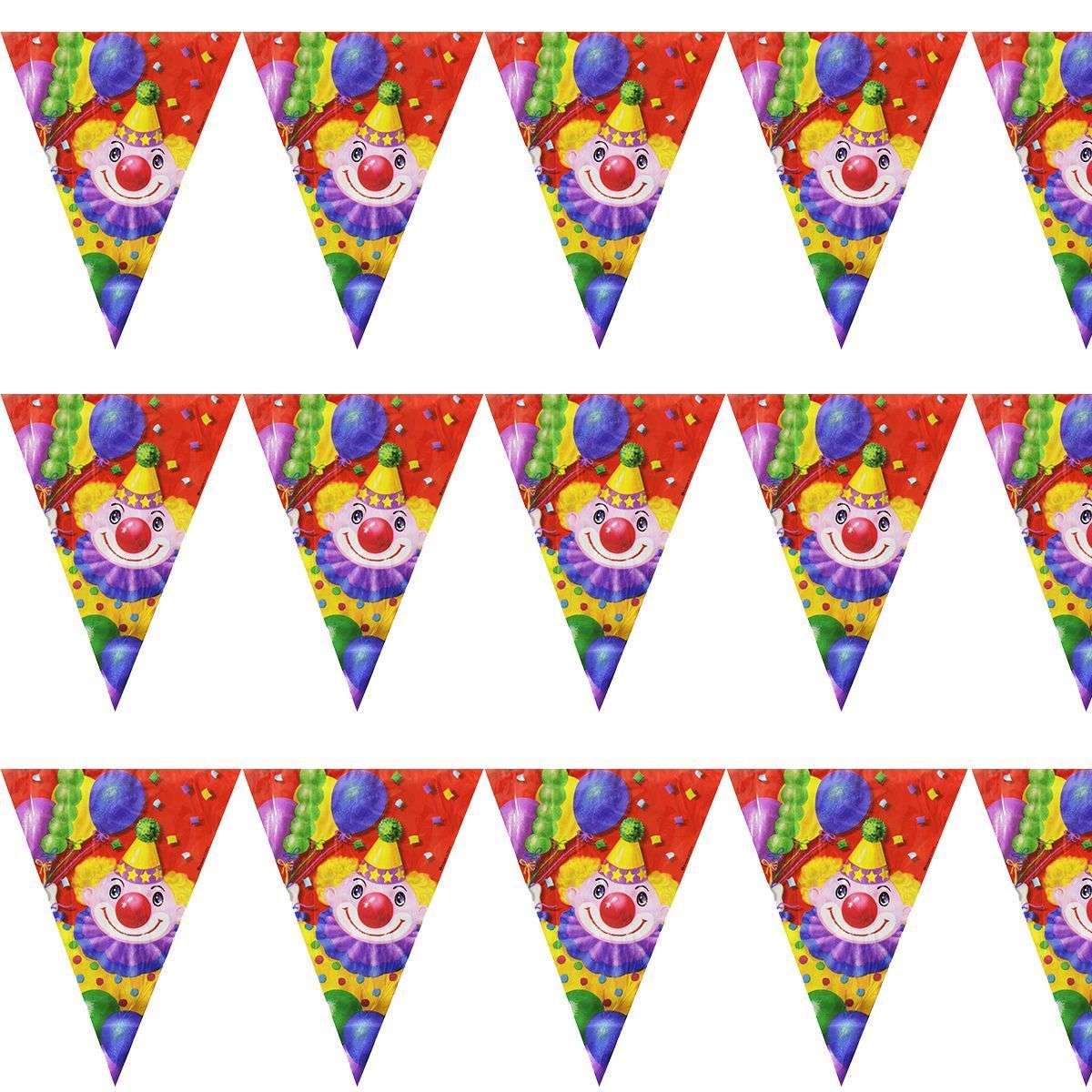 1504-0494 G Гірлянда-вимпел Клоун з кульками 360 см