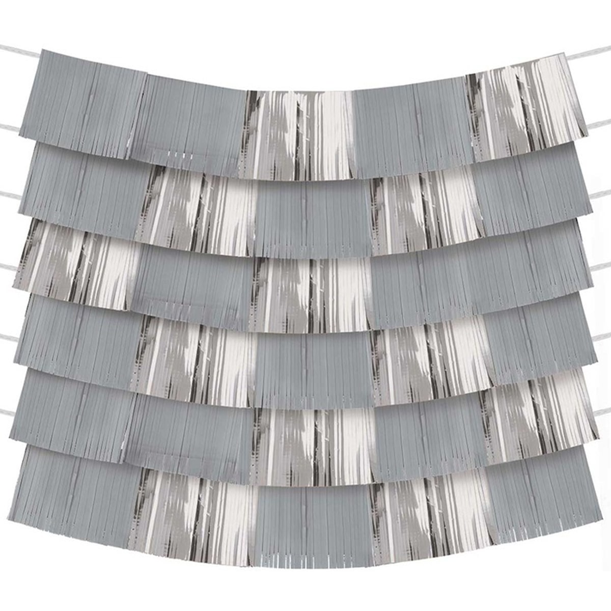 1505-1777 А Гірлянда-бахрома срібляста Silver 150х25 см 9 шт