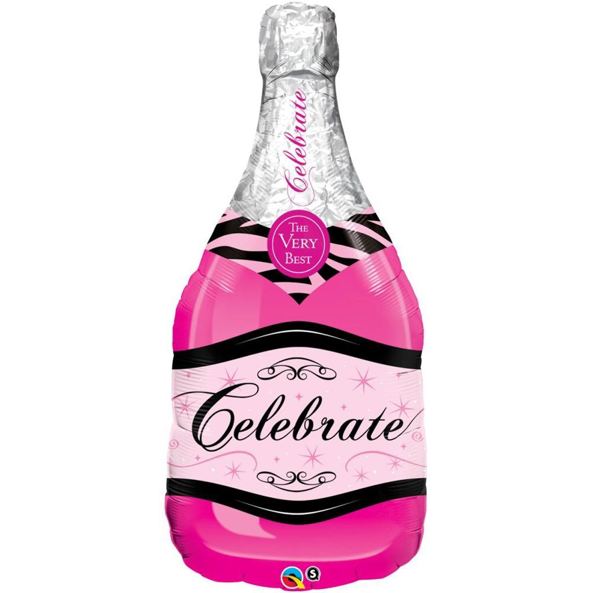 3207-1001 Q Пляшка шампанського рожева 39" ПАК