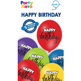 1111-5610 Набор латексных шаров Happy Birthday граф 5 шт УП