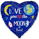 1202-3130 Ф 18" ILY Люблю до Місяця й назад Love you to the Moon and back