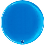 1209-0273 Г Сфера Б/М 15" Металік синя Blue 3D