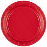 1502-1107 А Тарілки червоні Apple Red пап 17 см 8 шт