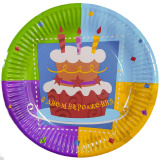 1502-5759 Тарілки пап Торт Birthday 17 см 6 шт