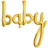 3207-3086 PD Надпись Baby золотистые буквы 73,5х75,5 см